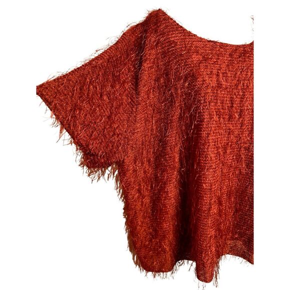 Hayden Los Angeles NWT Short Sleeve Eyelash Blouse Plus Size 3X - Picture 2 of 4